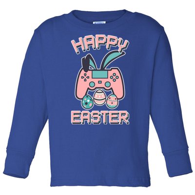 Happy Easter Bunny Game Controller Toddler Long Sleeve Shirt