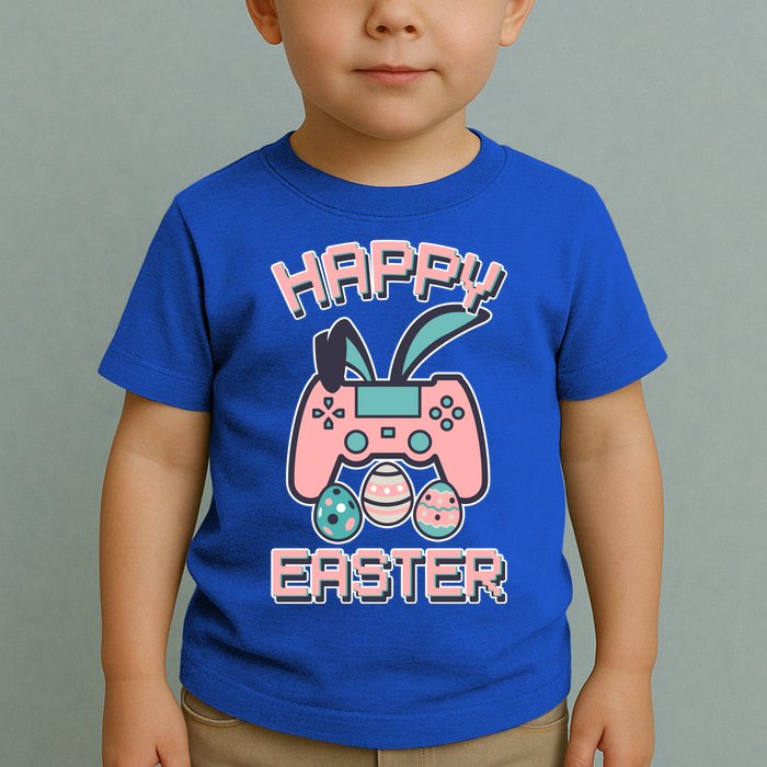 Happy Easter Bunny Game Controller Toddler T-Shirt