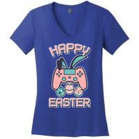 Happy Easter Bunny Game Controller Women's V-Neck T-Shirt