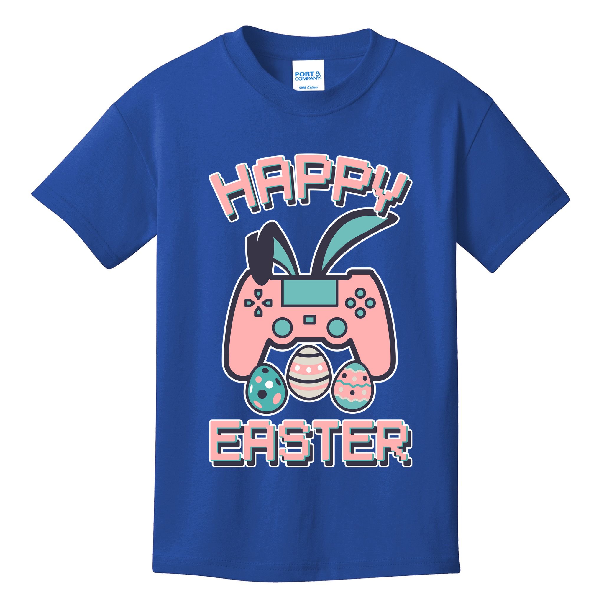Happy Easter Bunny Game Controller Kids T-Shirt