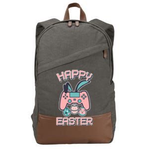 Happy Easter Bunny Game Controller Cotton Canvas Backpack