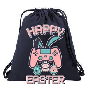 Happy Easter Bunny Game Controller Drawstring Bag