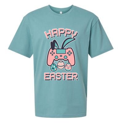 Happy Easter Bunny Game Controller Sueded Cloud Jersey T-Shirt