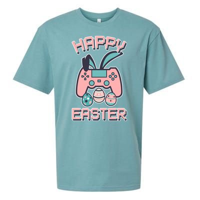 Happy Easter Bunny Game Controller Sueded Cloud Jersey T-Shirt