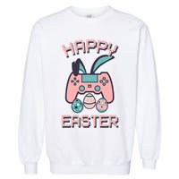 Happy Easter Bunny Game Controller Garment-Dyed Sweatshirt