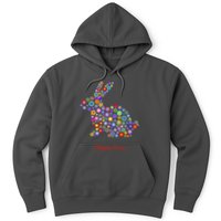 Happy Easter Bunny Rabbit Flowers Logo Hoodie