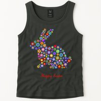 Happy Easter Bunny Rabbit Flowers Logo Tank Top
