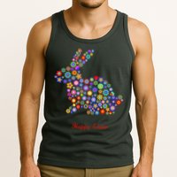 Happy Easter Bunny Rabbit Flowers Logo Tank Top
