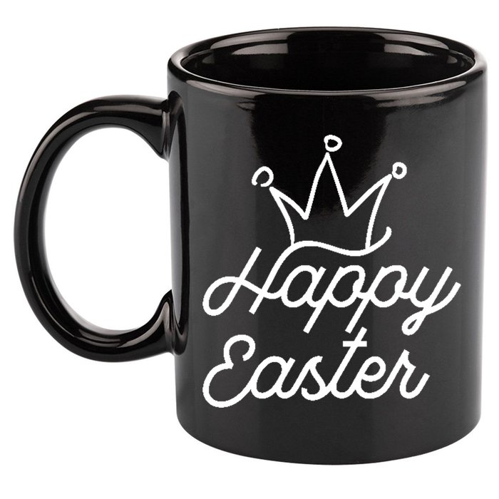 Happy Easter Crown 11oz C Handle Ceramic Mug