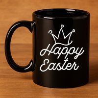 Happy Easter Crown 11oz C Handle Ceramic Mug
