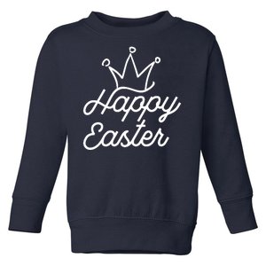 Happy Easter Crown Toddler Sweatshirt