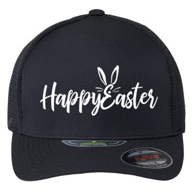 Happy Easter Cursive Signature Flexfit Unipanel Trucker Cap