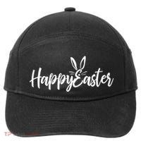 Happy Easter Cursive Signature 7-Panel Snapback Hat