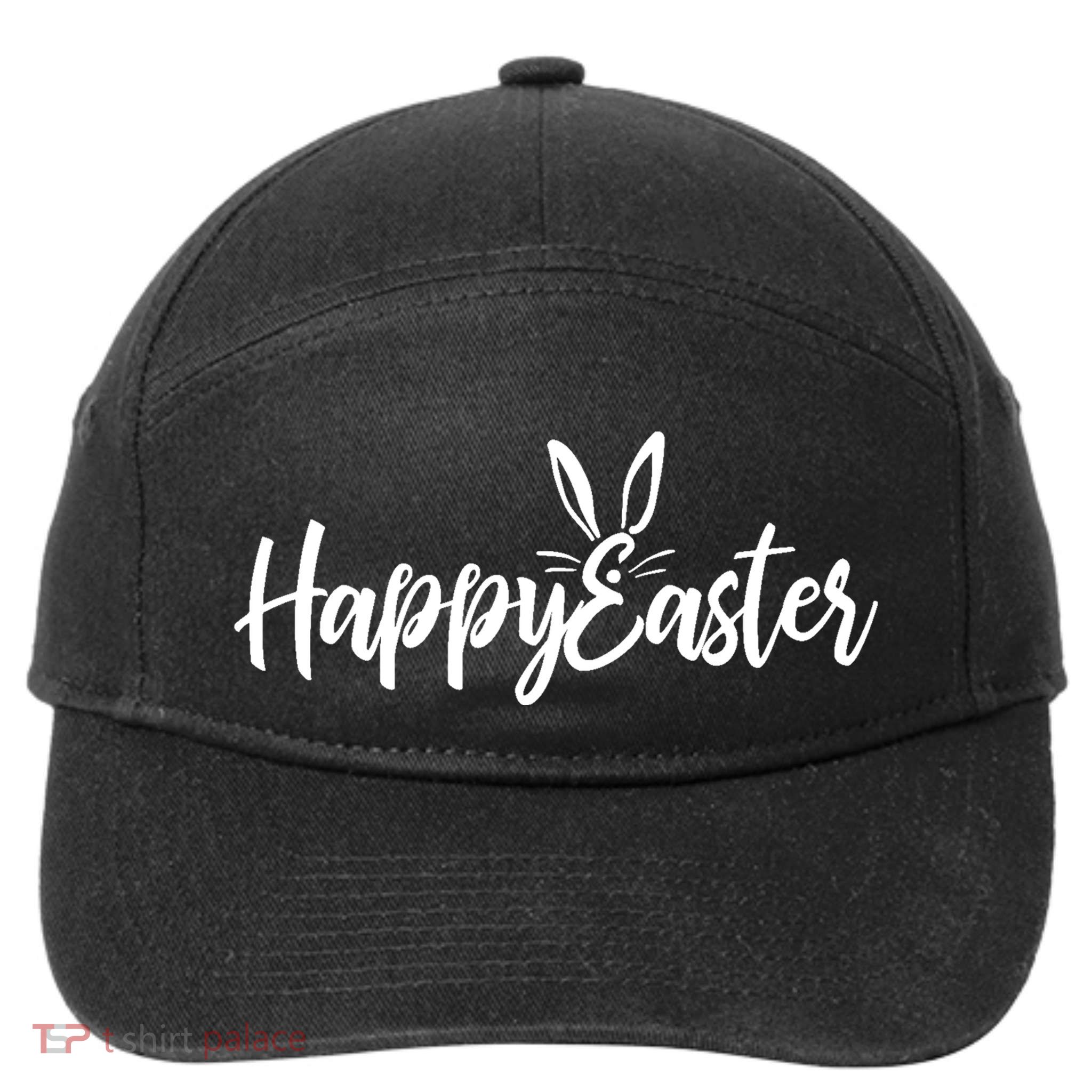 Happy Easter Cursive Signature 7-Panel Snapback Hat