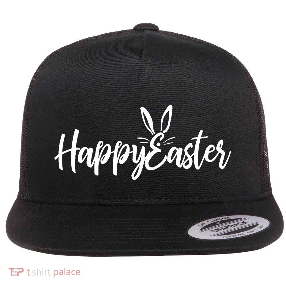 Happy Easter Cursive Signature Flatbill Hat
