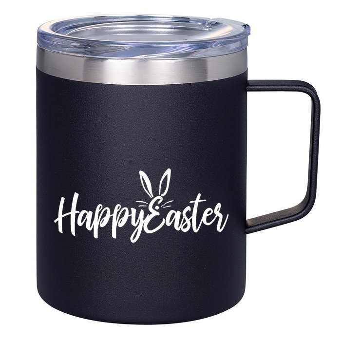 Happy Easter Cursive Signature 12oz Stainless Steel Coffee Mug