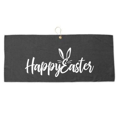 Happy Easter Cursive Signature Large Microfiber Waffle Golf Towel
