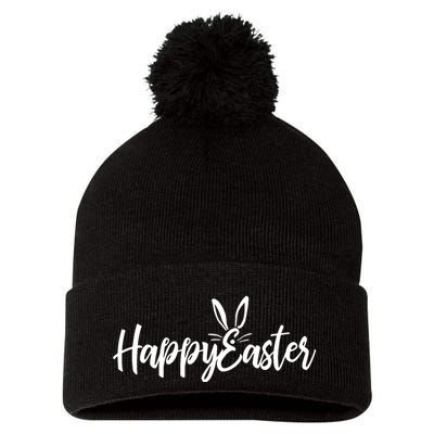 Happy Easter Cursive Signature Pom Pom 12in Knit Beanie