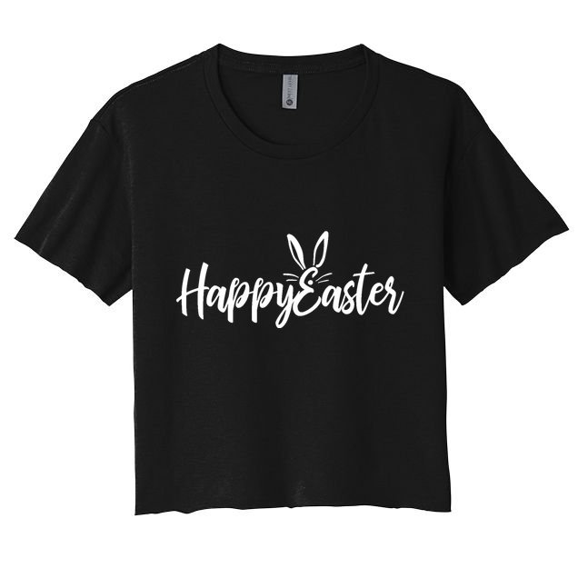 Happy Easter Cursive Signature Crop Top