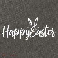 Happy Easter Cursive Signature Cotton Canvas Backpack