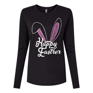 Happy Easter Cute Bunny Ears Womens Cotton Relaxed Long Sleeve T-Shirt