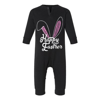 Happy Easter Cute Bunny Ears Infant Fleece One Piece