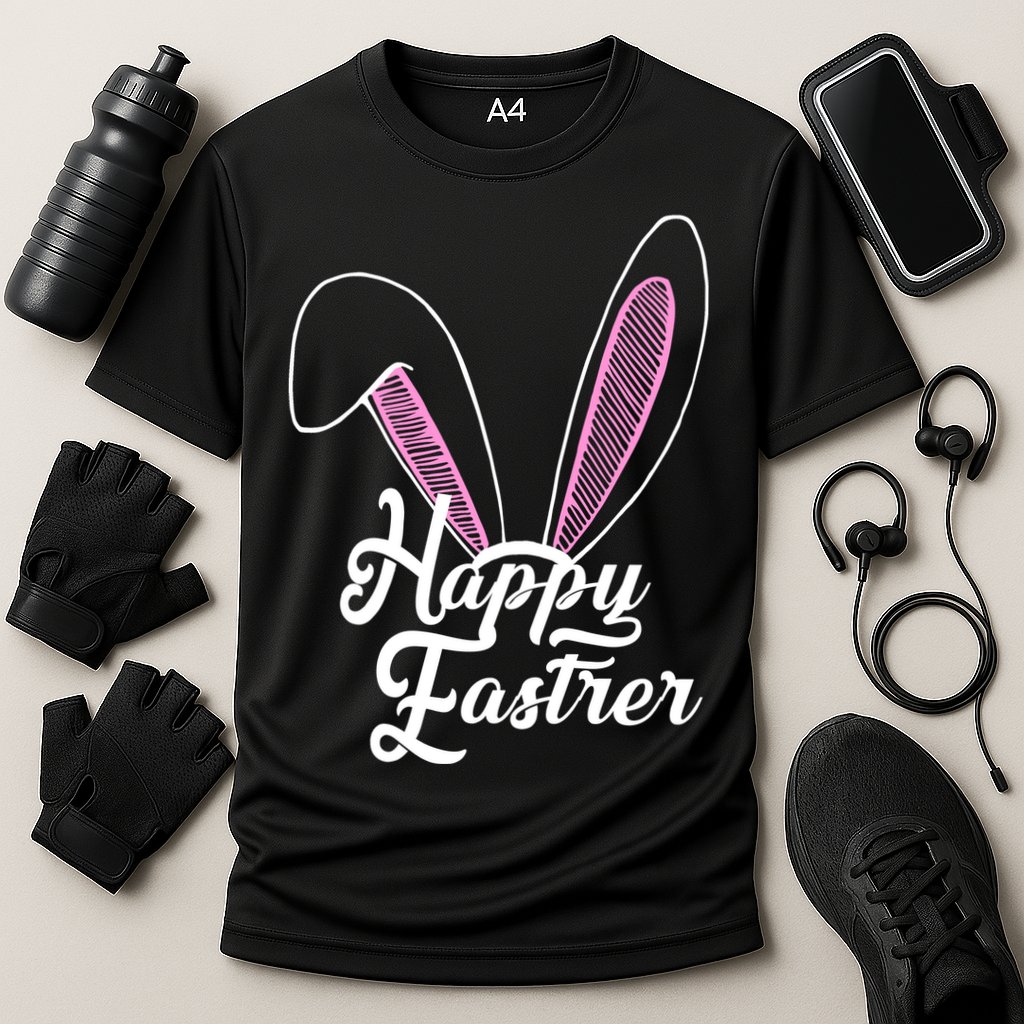 Happy Easter Cute Bunny Ears Cooling Performance Crew T-Shirt