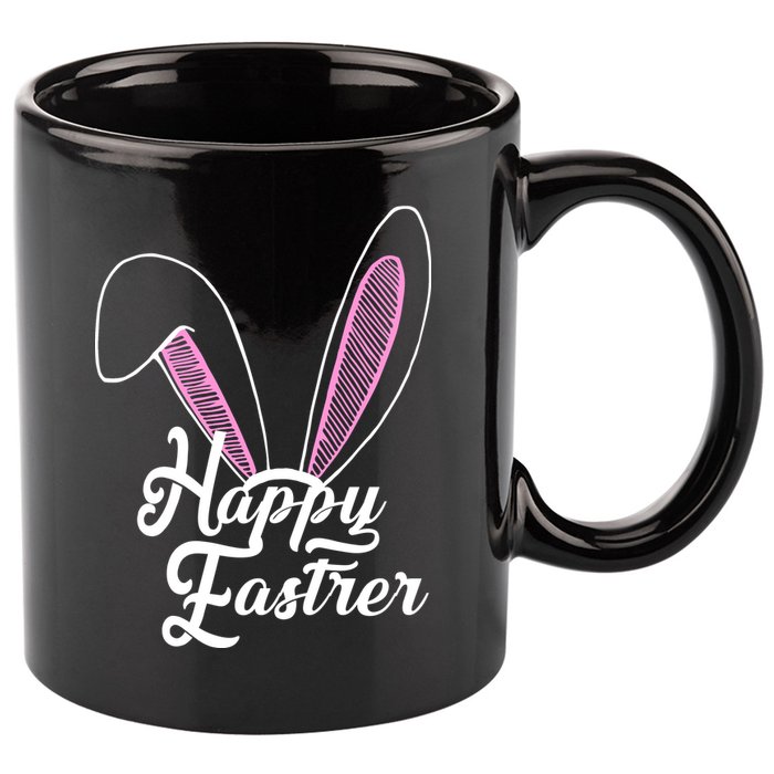 Happy Easter Cute Bunny Ears 11oz C Handle Ceramic Mug