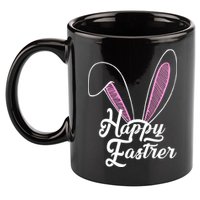 Happy Easter Cute Bunny Ears 11oz C Handle Ceramic Mug