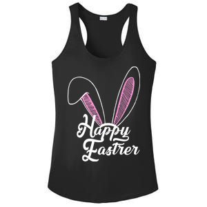 Happy Easter Cute Bunny Ears Ladies PosiCharge Competitor Racerback Tank