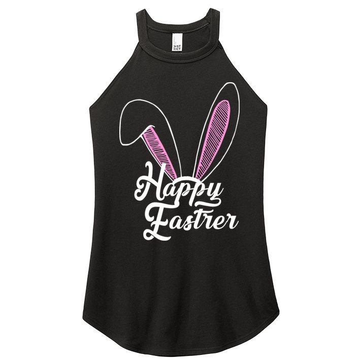 Happy Easter Cute Bunny Ears Women's Perfect Tri Rocker Tank
