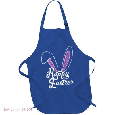 Happy Easter Cute Bunny Ears Full-Length Apron With Pockets