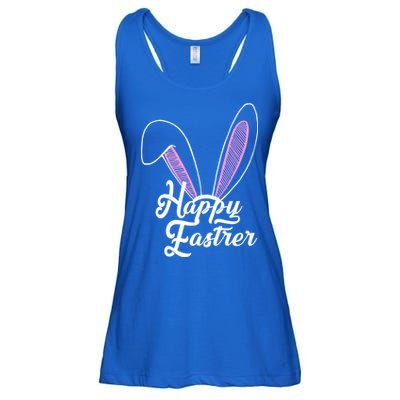 Happy Easter Cute Bunny Ears Ladies Essential Flowy Tank