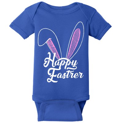 Happy Easter Cute Bunny Ears Baby Bodysuit