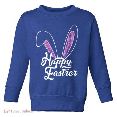 Happy Easter Cute Bunny Ears Toddler Sweatshirt