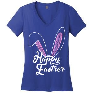 Happy Easter Cute Bunny Ears Women's V-Neck T-Shirt