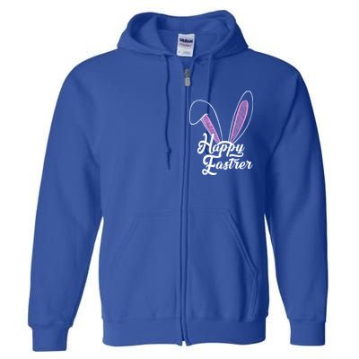 Happy Easter Cute Bunny Ears Full Zip Hoodie