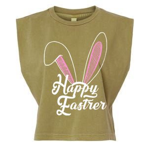 Happy Easter Cute Bunny Ears Garment-Dyed Women's Muscle Tee