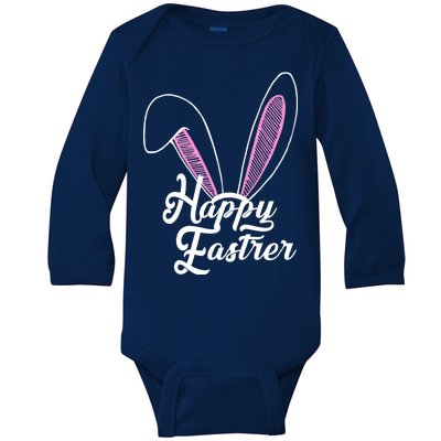 Happy Easter Cute Bunny Ears Baby Long Sleeve Bodysuit