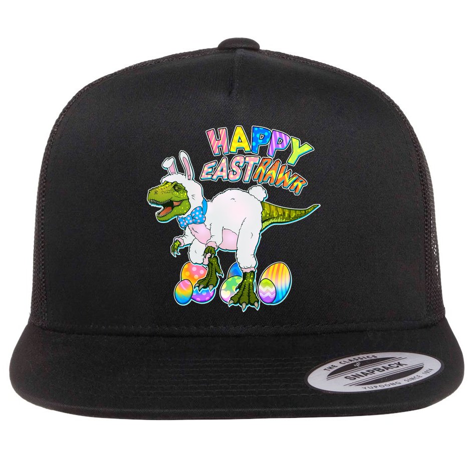Happy Easter EastRawr T-Rex Flat Bill Trucker Hat