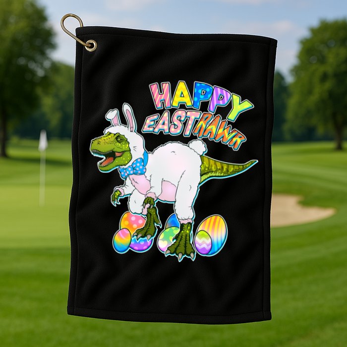 Happy Easter EastRawr T-Rex Golf Towel