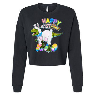 Happy Easter EastRawr T-Rex Cropped Pullover Crew