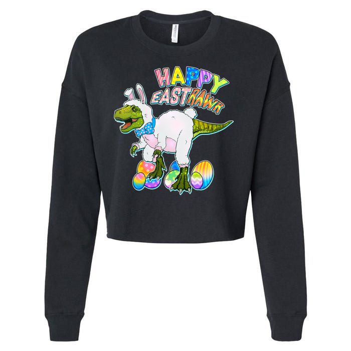 Happy Easter EastRawr T-Rex Cropped Pullover Crew