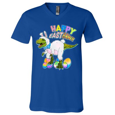 Happy Easter EastRawr T-Rex V-Neck T-Shirt