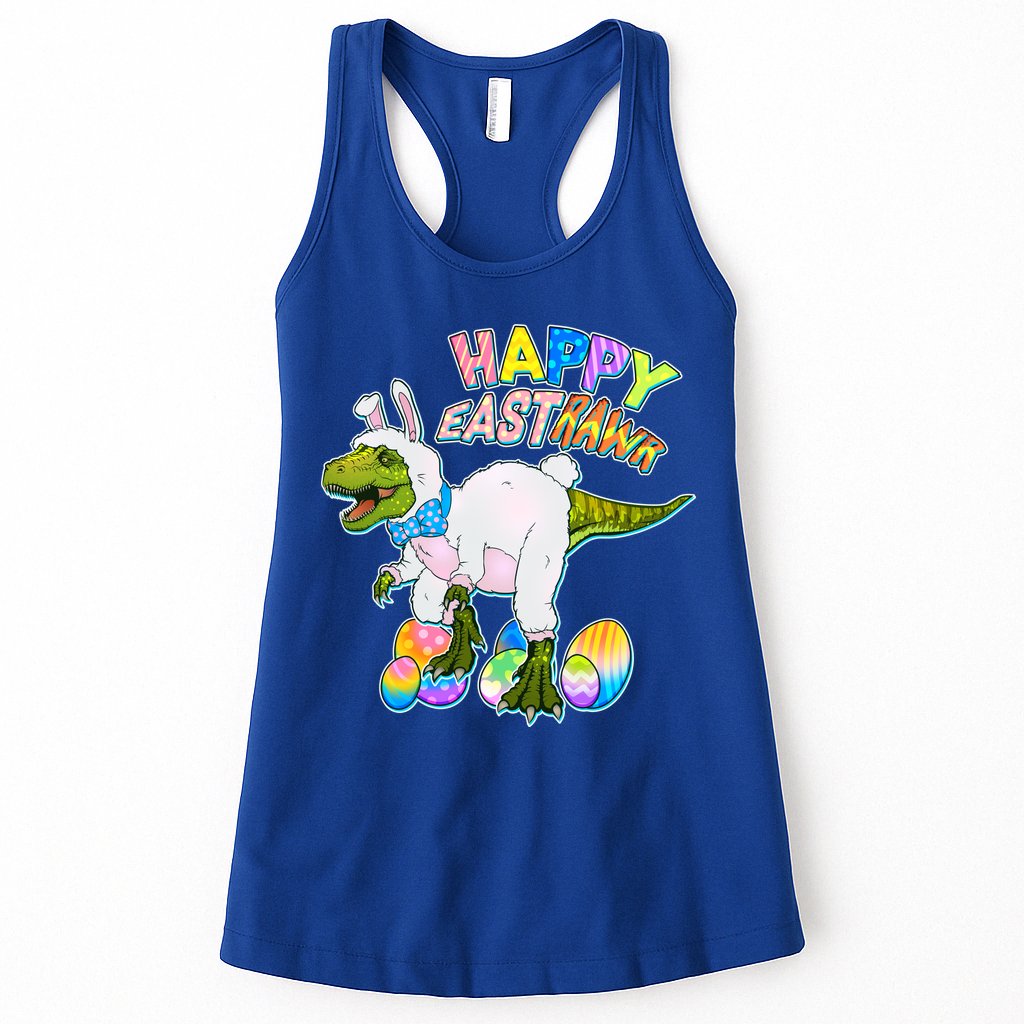Happy Easter EastRawr T-Rex Womens Tank Top