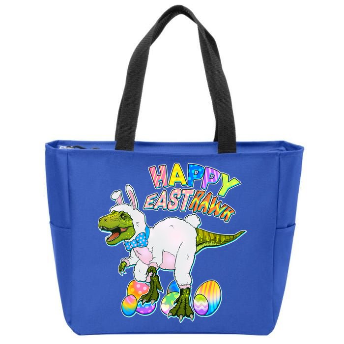 Happy Easter EastRawr T-Rex Zip Tote Bag