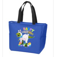 Happy Easter EastRawr T-Rex Zip Tote Bag