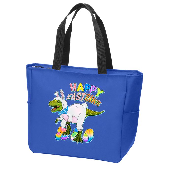 Happy Easter EastRawr T-Rex Zip Tote Bag