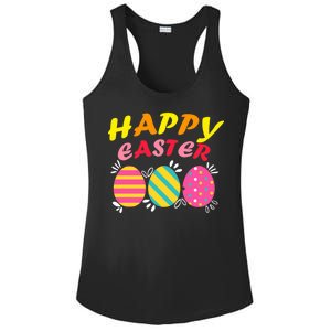 Happy Easter Eggs Ladies PosiCharge Competitor Racerback Tank