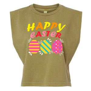 Happy Easter Eggs Garment-Dyed Women's Muscle Tee